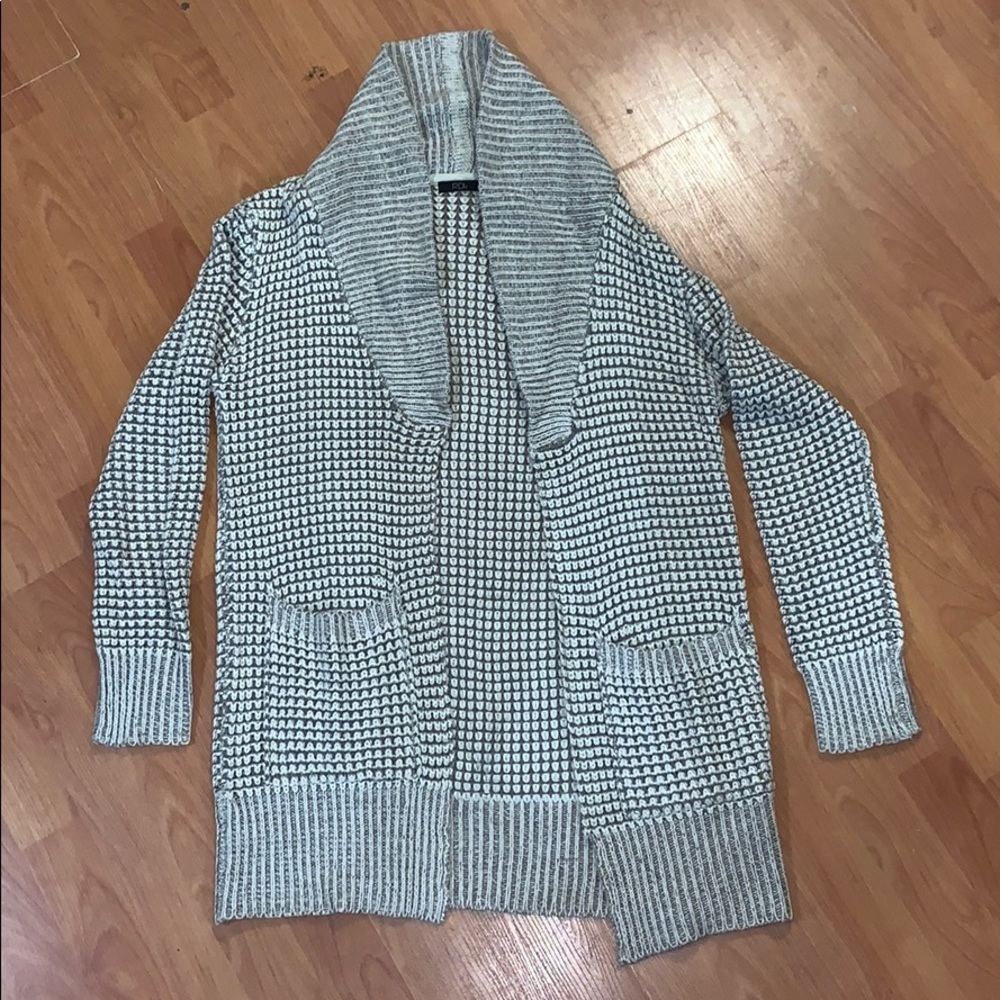 Tan & Cream Stitched Cardigan
